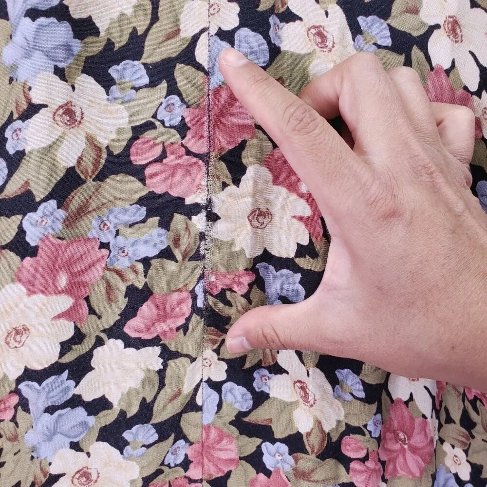 Vintage ED Michaels Melanie Drucker Floral Tea Midi A-line Cottagecore Dress - Picture 15 of 16